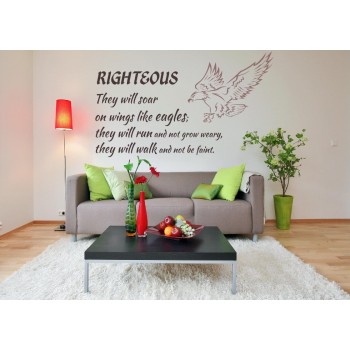 Stenske nalepke - Righteous they will soar on wings